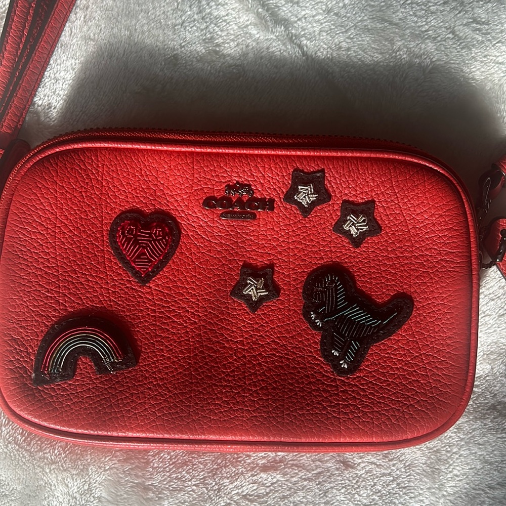 Embroidered Crossbody Coach Purse